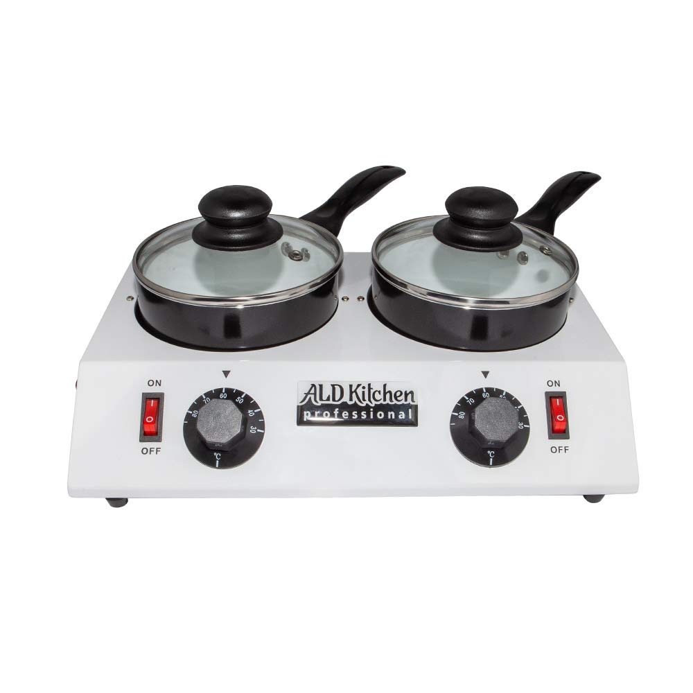 ALDKitchen Professional Chocolate Melting Pot - 4.5 lb (2.4 kg) Double Chocolate Tempering Machine with Manual Control & 110V Heated Chocolate Maker for Baking, Candy Making & Dessert Decorating | Perfect for Home Bakeries, Chocolate Shops & DIY Treats