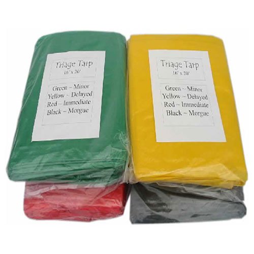 MAYDAY TR07-SET Emergency First Aid Triage Tarps - 4-Pack Waterproof Medical Blankets for Disaster Relief & Outdoor Survival Scenarios