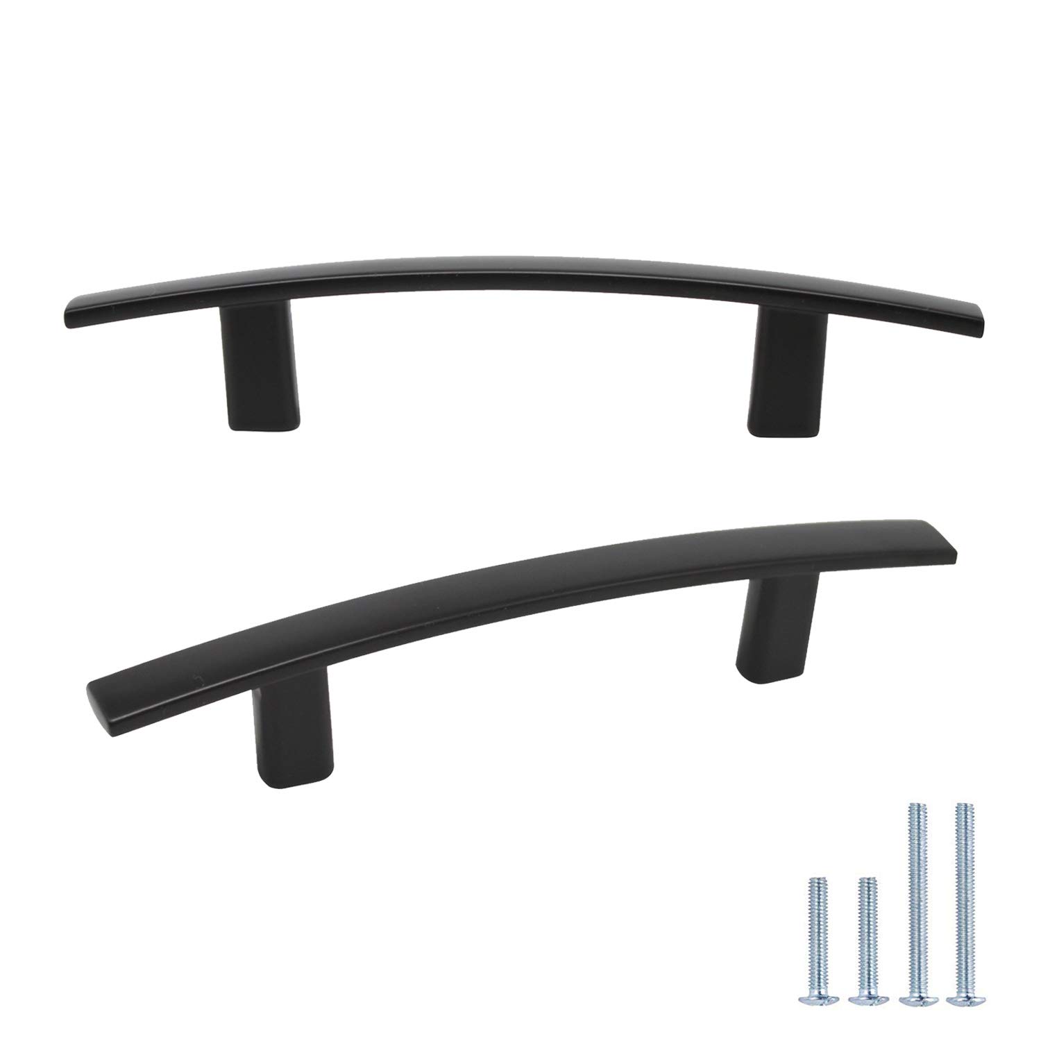 Probrico 30 Pack Black Modern Curved Cabinet Handles - 3 Inch Hole Center Arch Drawer Pulls - Kitchen Cabinet Hardware for Dresser, Closet & Wardrobe - Perfect for Home Renovation & Furniture Upgrade