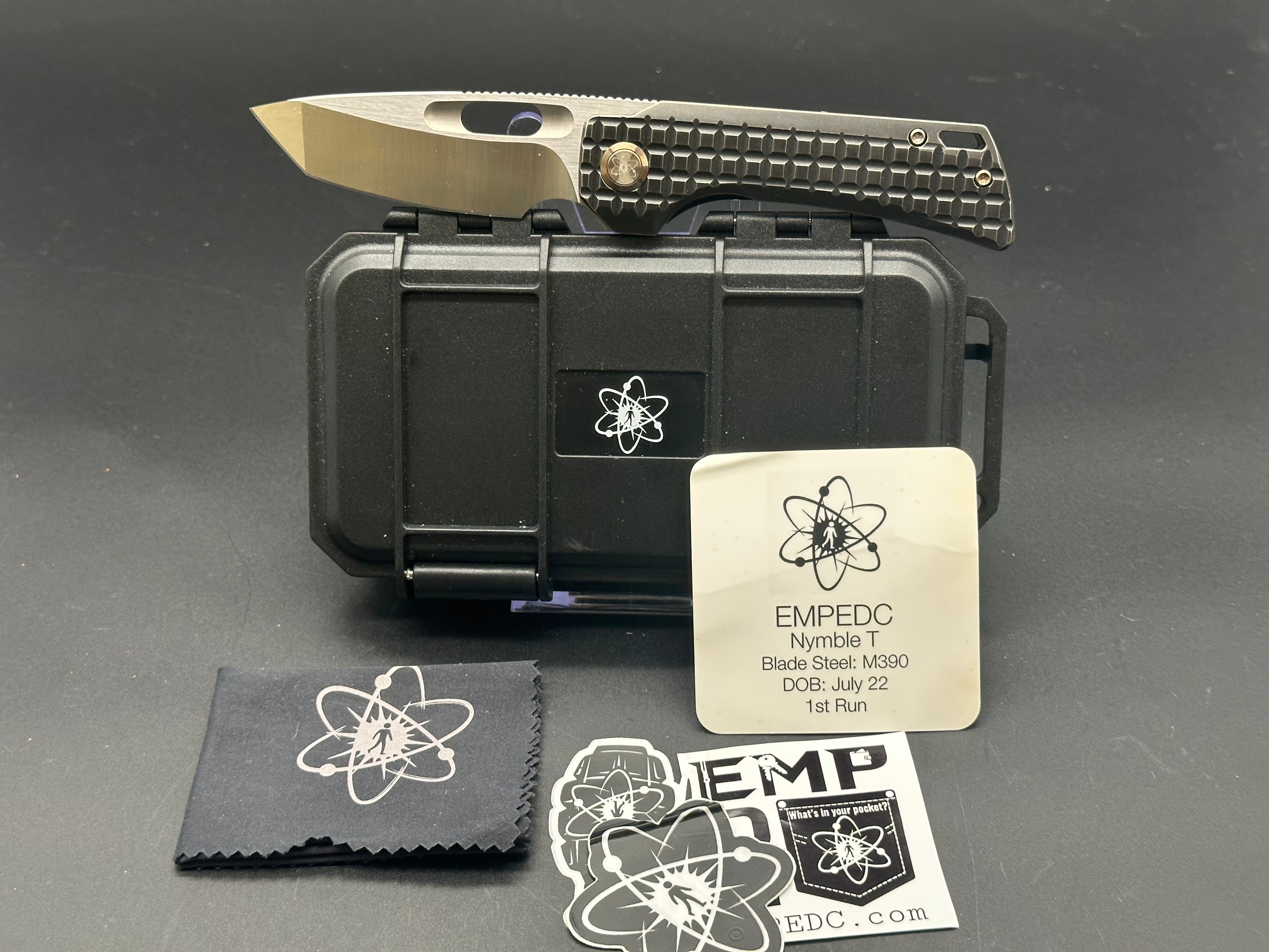 EMP EDC Nymble T Titanium Frag Pattern Pocket Knife - Perfect for Everyday Carry, Outdoor Adventures & Tactical Use