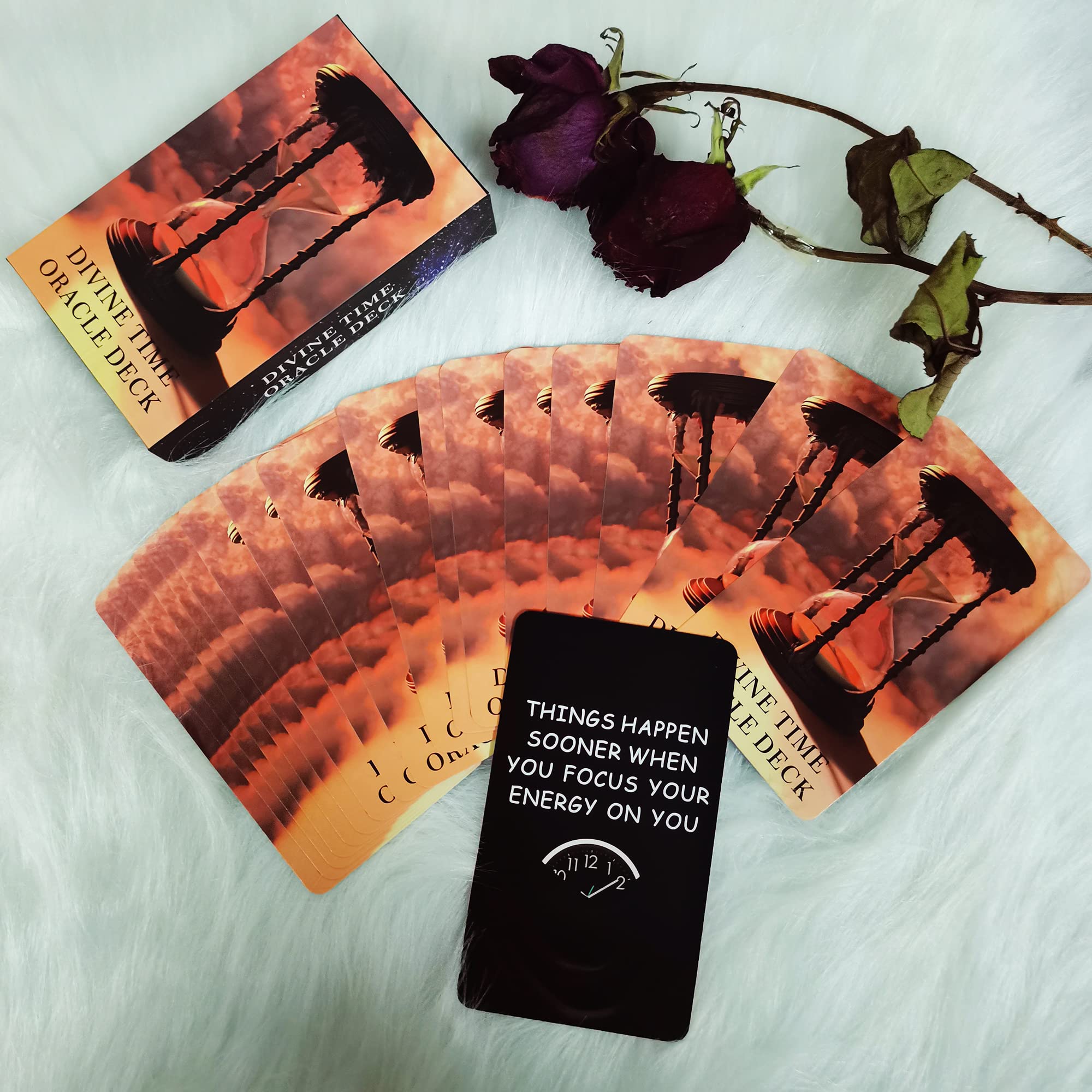 Soulme Time Oracle Cards Deck - Divine Timing Oracle Cards for Beginners | Answers to Timing Questions | Spiritual Guidance, Meditation & Self-Discovery Tool
