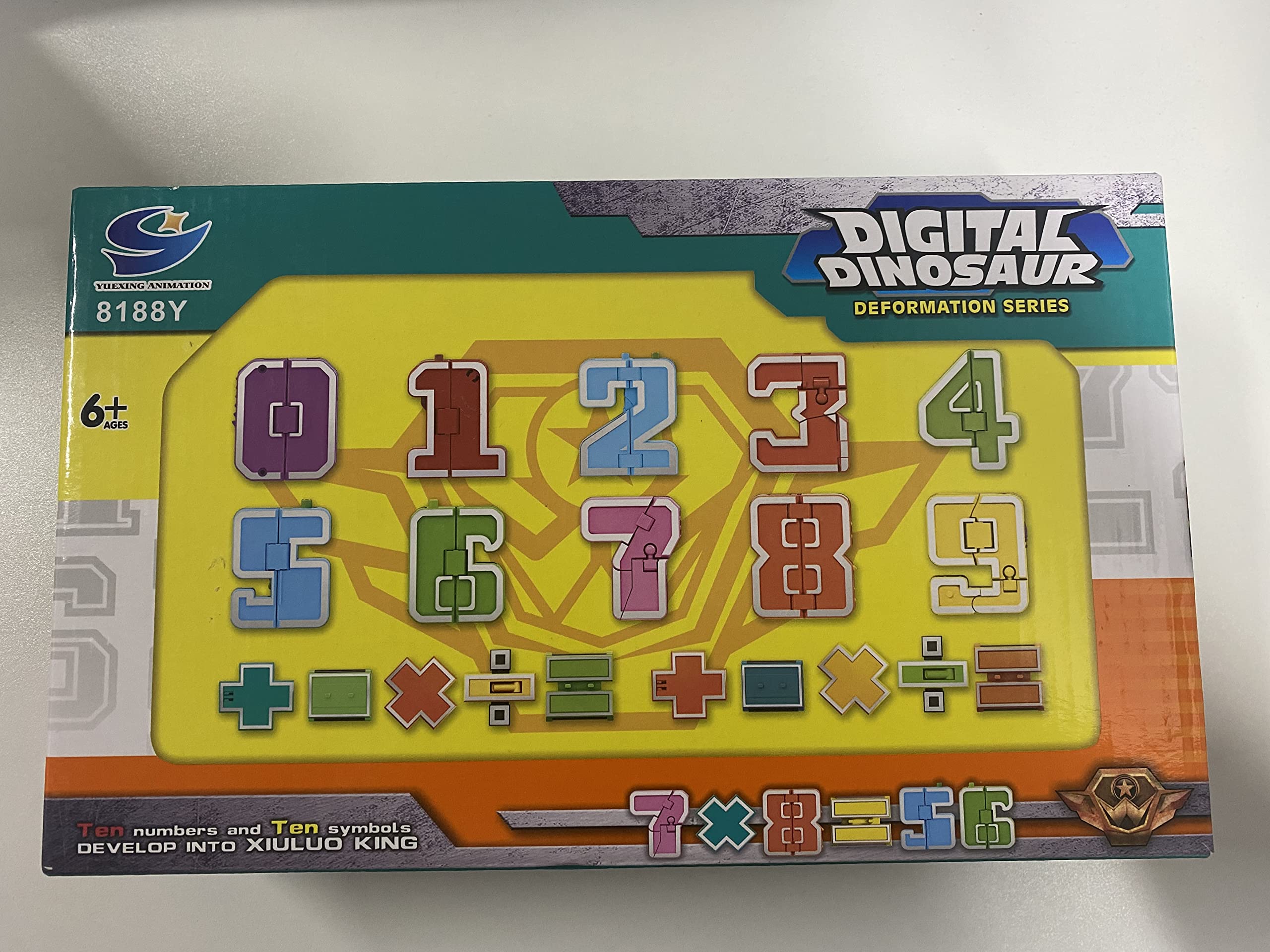 TUNJILOOL Dinosaur Robot Transform Toys for Kids - 20 Pack Dinobots Transforming Number Blocks, STEM Learning & Educational Math Toys for Boys & Girls - Perfect for Birthday Gifts, Classroom Activities & Interactive Playtime