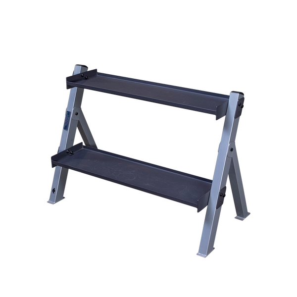 Body Solid Dumbbell & Kettlebell Rack - Heavy Duty Storage Organizer for Home Gym, Fitness Equipment Stand - Perfect for Garage, Basement & Workout Room Organization