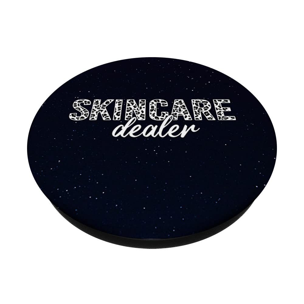 Professional Skincare Dealer & Esthetician Dermatologist Leopard Print PopSockets - Swappable PopGrip for Phone, Tablet & Laptop - Perfect for Spa, Salon & Medical Office Use