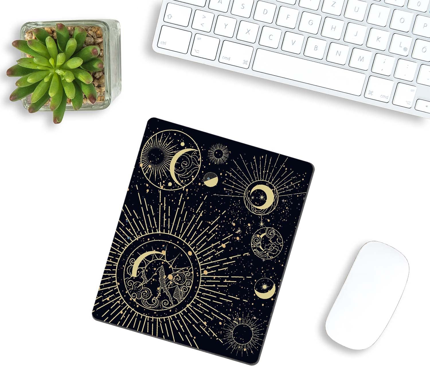 Moon Phases Non-Slip Mouse Pad - 9.5