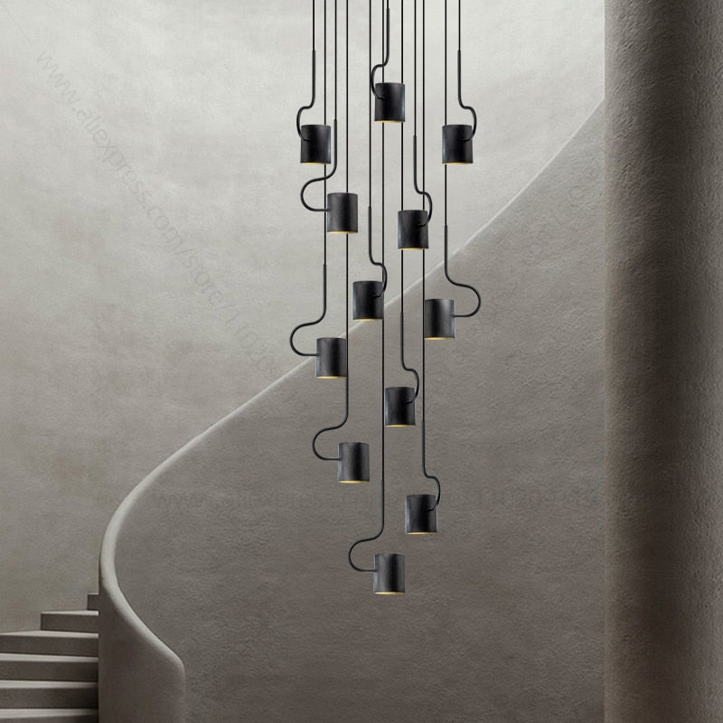 Vortex Hook Chandelier - Modern Crystal Ceiling Light Fixture for Dining Room, Bedroom & Living Room | Elegant Lighting Decor for Home & Office Spaces