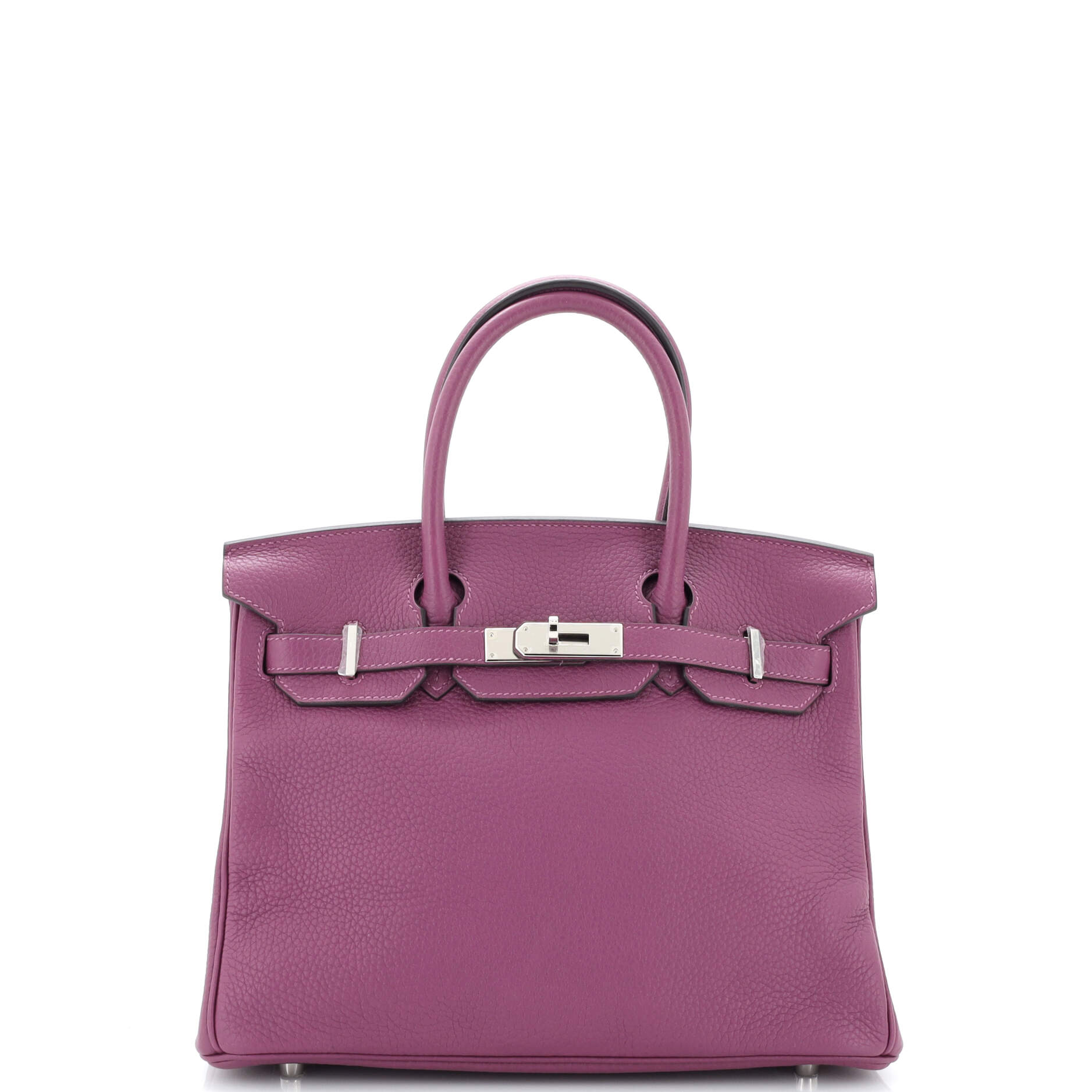 Authentic Hermès Birkin 30 Handbag in Anemone Clemence Leather with Palladium Hardware - Luxury Designer Tote for Women, Perfect for Work, Travel & Special Occasions