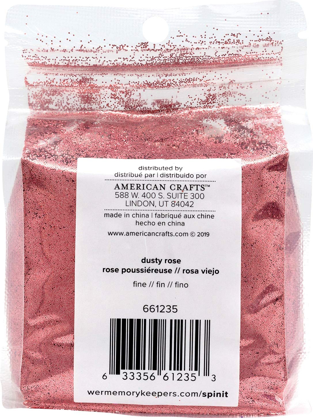 American Crafts WE R MEMORY Spin IT Glitter Dusty Rose - Scrapbooking Embellishments for Cards, Albums & DIY Crafts