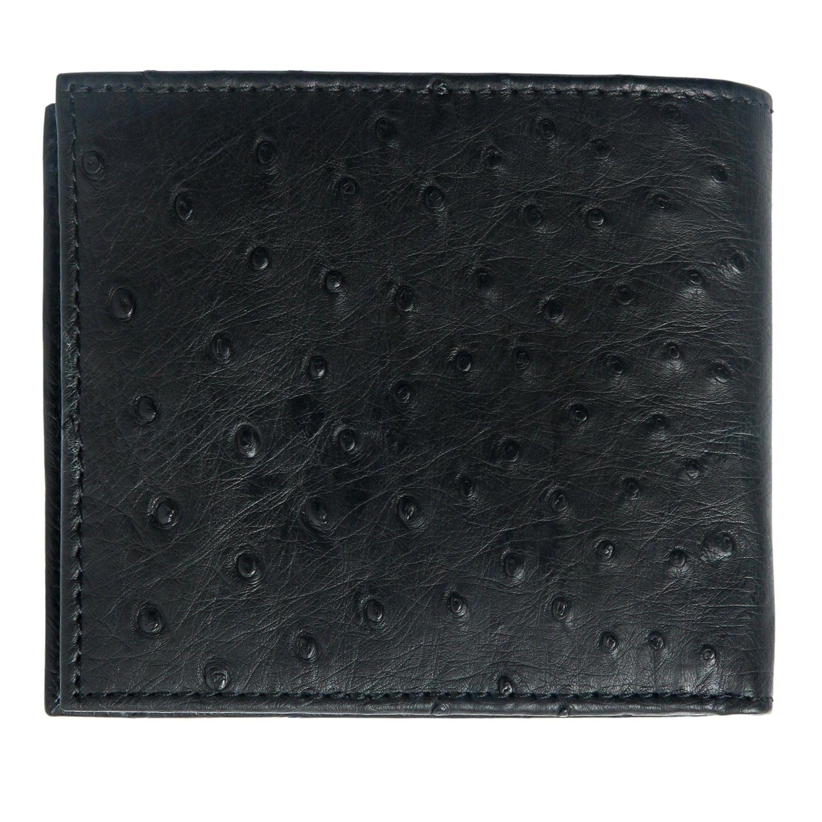 Genuine Ostrich Leather Wallet for Men - Premium Black & Brown Exotic Skin - Perfect for Everyday Carry, Travel & Business (Gift Ready)