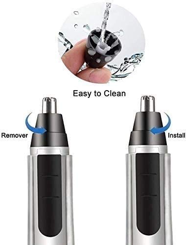 USB Rechargeable Nose & Ear Hair Trimmer for Men and Women - Professional Painless Grooming with Waterproof Dual Edge Blades - Perfect for Travel, Home Use, and Personal Care Routines