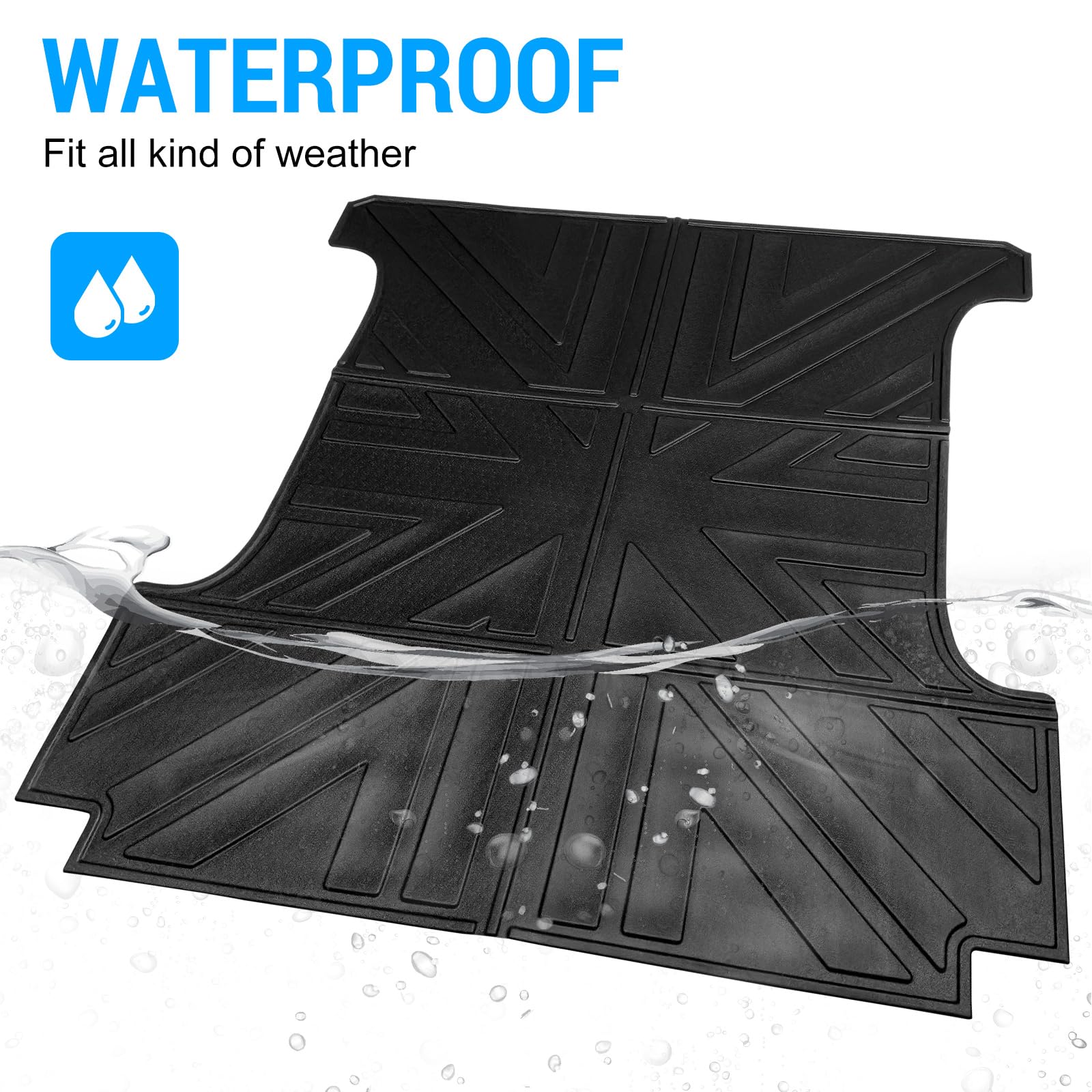 Anti-Slip Truck Bed Mat for 2019-2024 Dodge Ram 1500 5.7ft Short Bed | Heavy Duty Bed Liner Accessories | Perfect for Hauling, Camping & Off-Road Protection