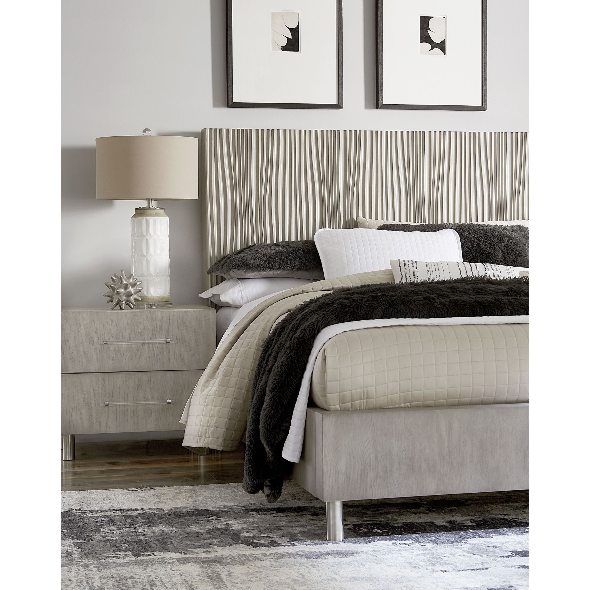 Argento 6-Piece Queen Size Platform Bedroom Set with Storage - Modern Wood Bed Frame, Nightstand & Dresser for Small Space Bedrooms | Perfect for Apartments, Dorms & Guest Rooms