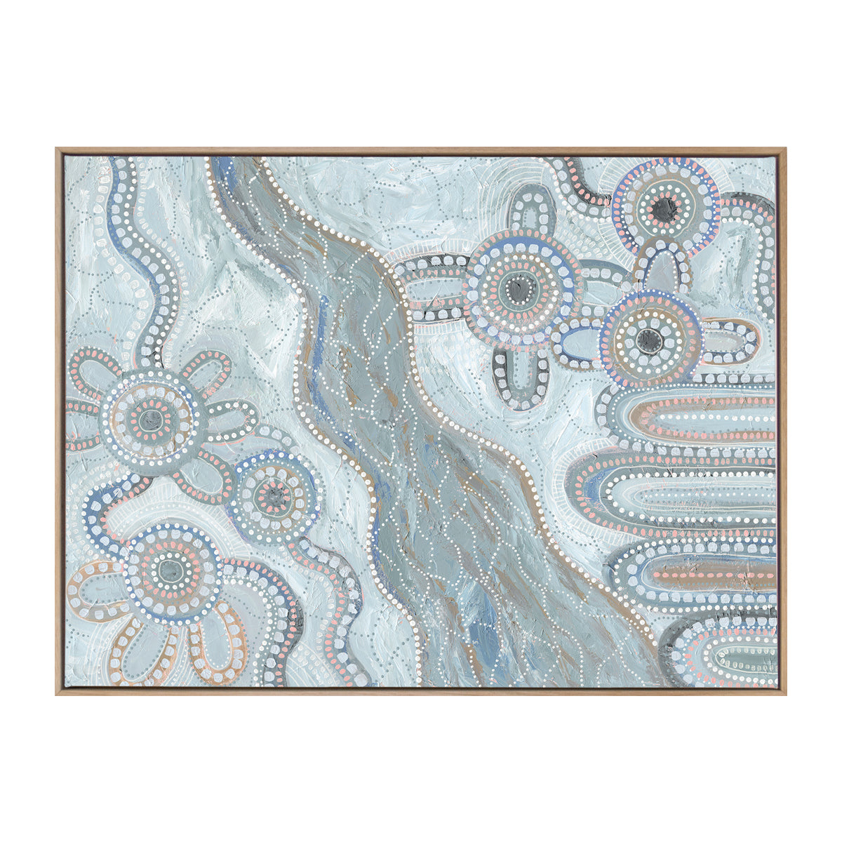Bila IV Light Blue Landscape Art Print - Modern Wall Decor for Living Room, Bedroom & Office - Premium Canvas Painting for Home & Office Decor
