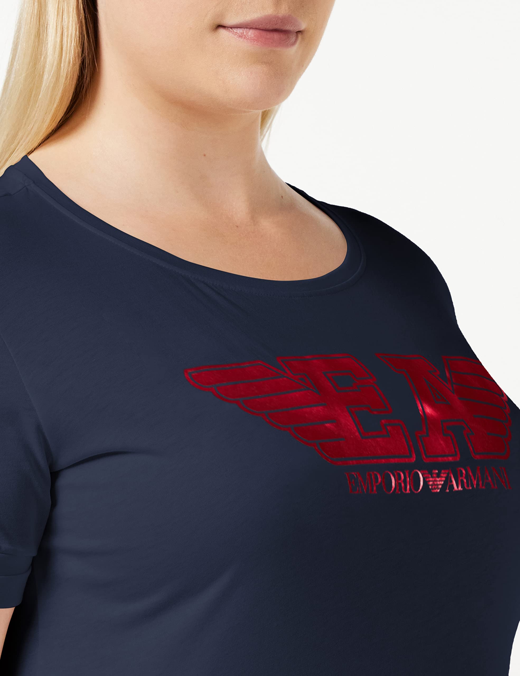 Emporio Armani Women's Logo Mania Pajama Set - Soft Cotton Sleepwear for Women - Perfect for Lounge, Sleep & Travel