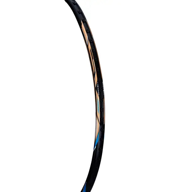 Li Ning IGNITE 8 Badminton Racket - Prestrung with Black Blue & Gold Design | Professional Carbon Fiber Shuttlecock Racket for Smash & Control | Perfect for Tournaments & Training | Made in China