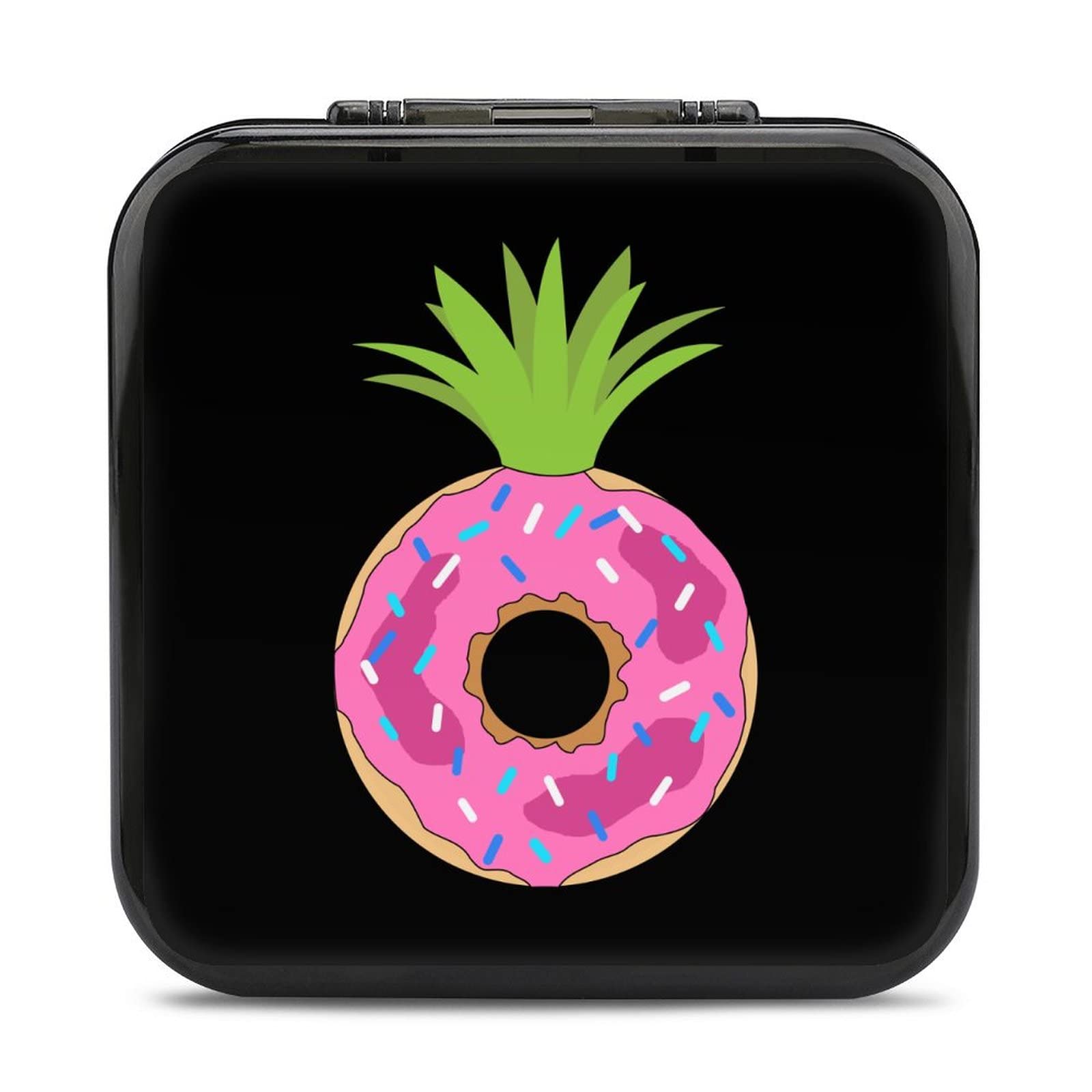 Premium Pineapple Donuts Themed Nintendo Switch Game Card Case - Holds 24 Game Cards | Durable Storage Box for Switch Games | Perfect for Travel, Gaming Parties & Collectors