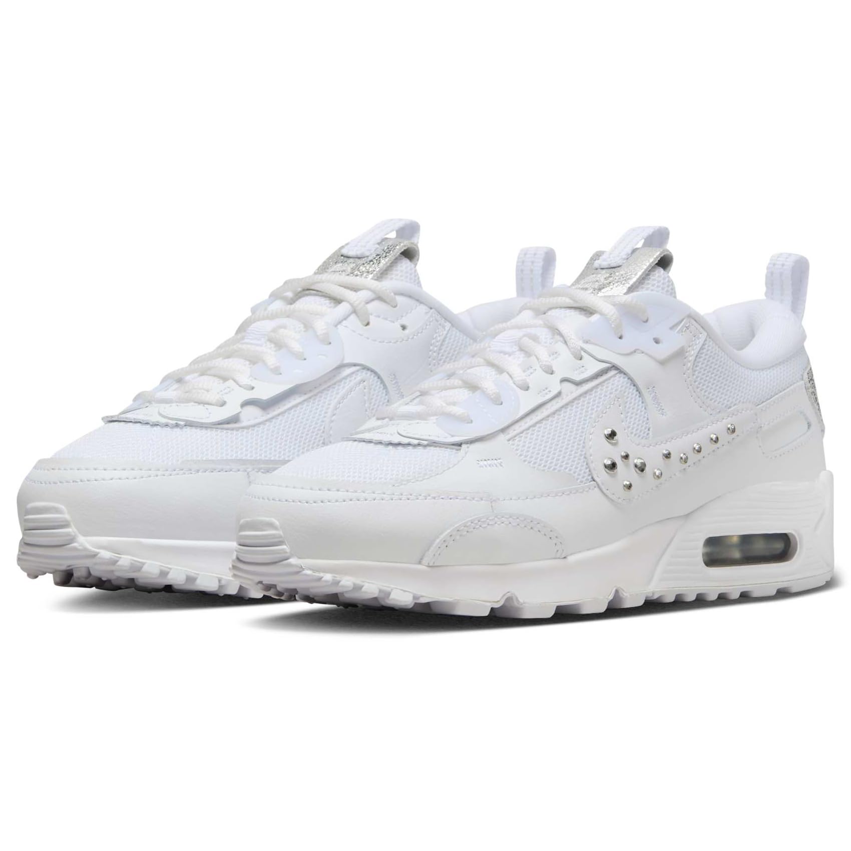 Nike Women's Air Max 90 Futura Sneakers with Studded Swoosh Logo - Comfortable Running Shoes for Women, Gym Workouts & Casual Streetwear Fashion