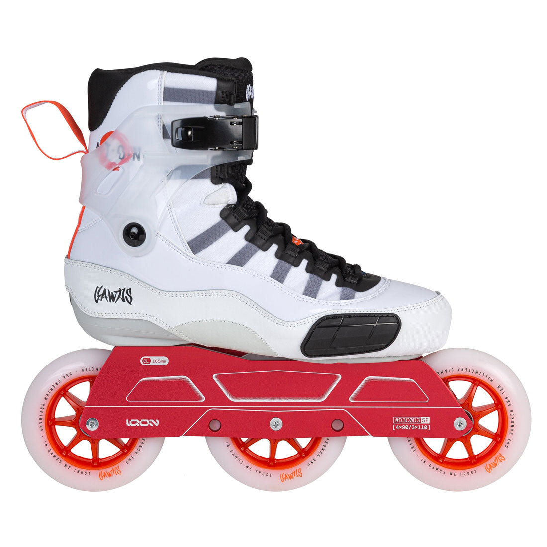 Gawds Aton Urban Skates - White/Red - High-Performance Inline Skates for City Commuting & Street Skating