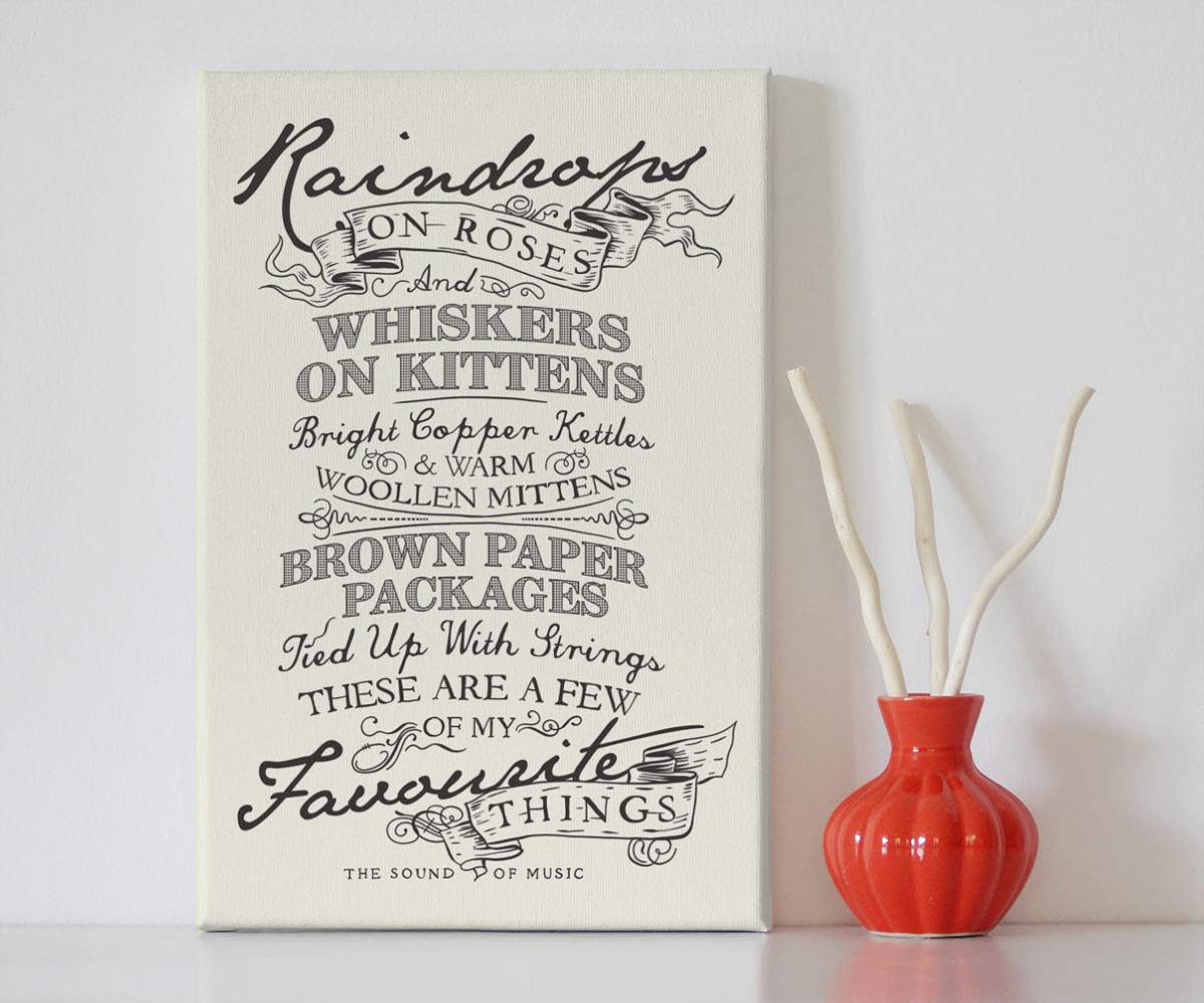 My Favorite Things Framed Canvas Print - 12x18