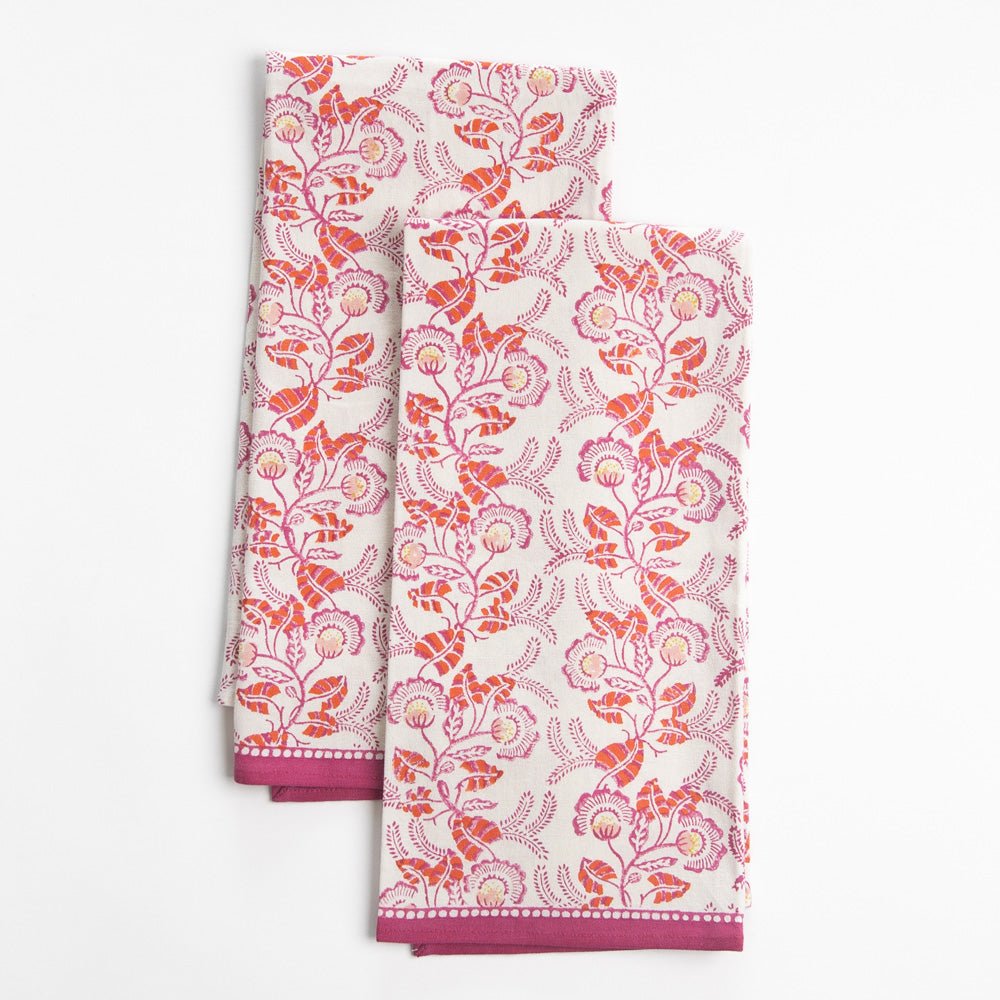Premium Gardenia Vine Berry Tea Towels - Soft, Absorbent Kitchen Towels for Drying Dishes, Cleaning, and Decor - Perfect for Farmhouse, Rustic, and Vintage Style Kitchens