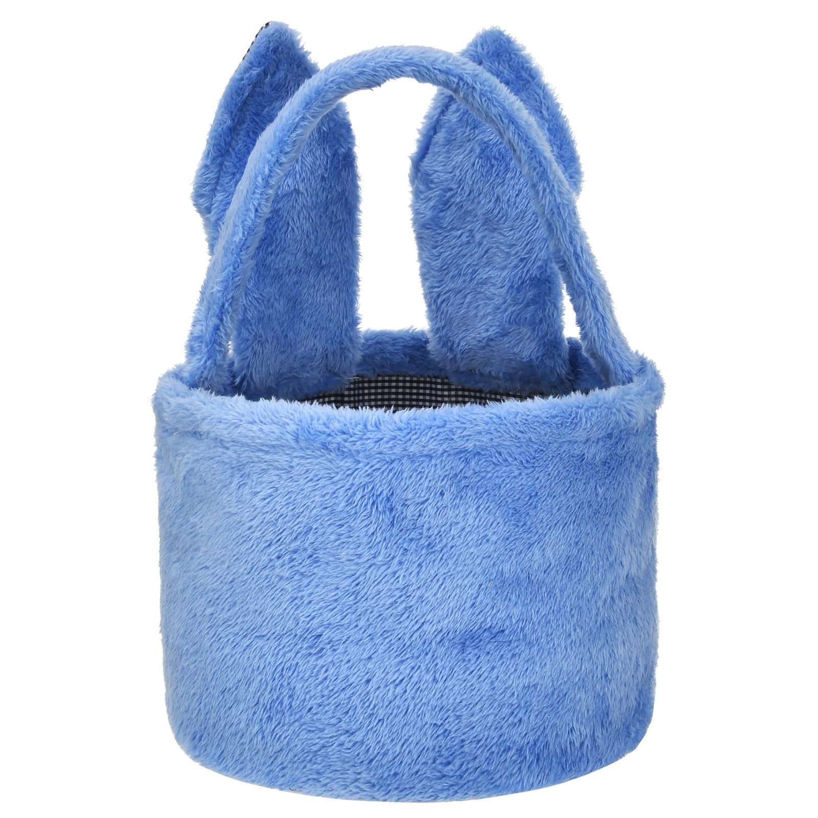 Cute Plush Easter Bunny Basket Tote Bag - Personalized Blue Rabbit Design for Kids, Easter Egg Hunt & Gift Carrying - Perfect for Easter Celebrations & Spring Parties