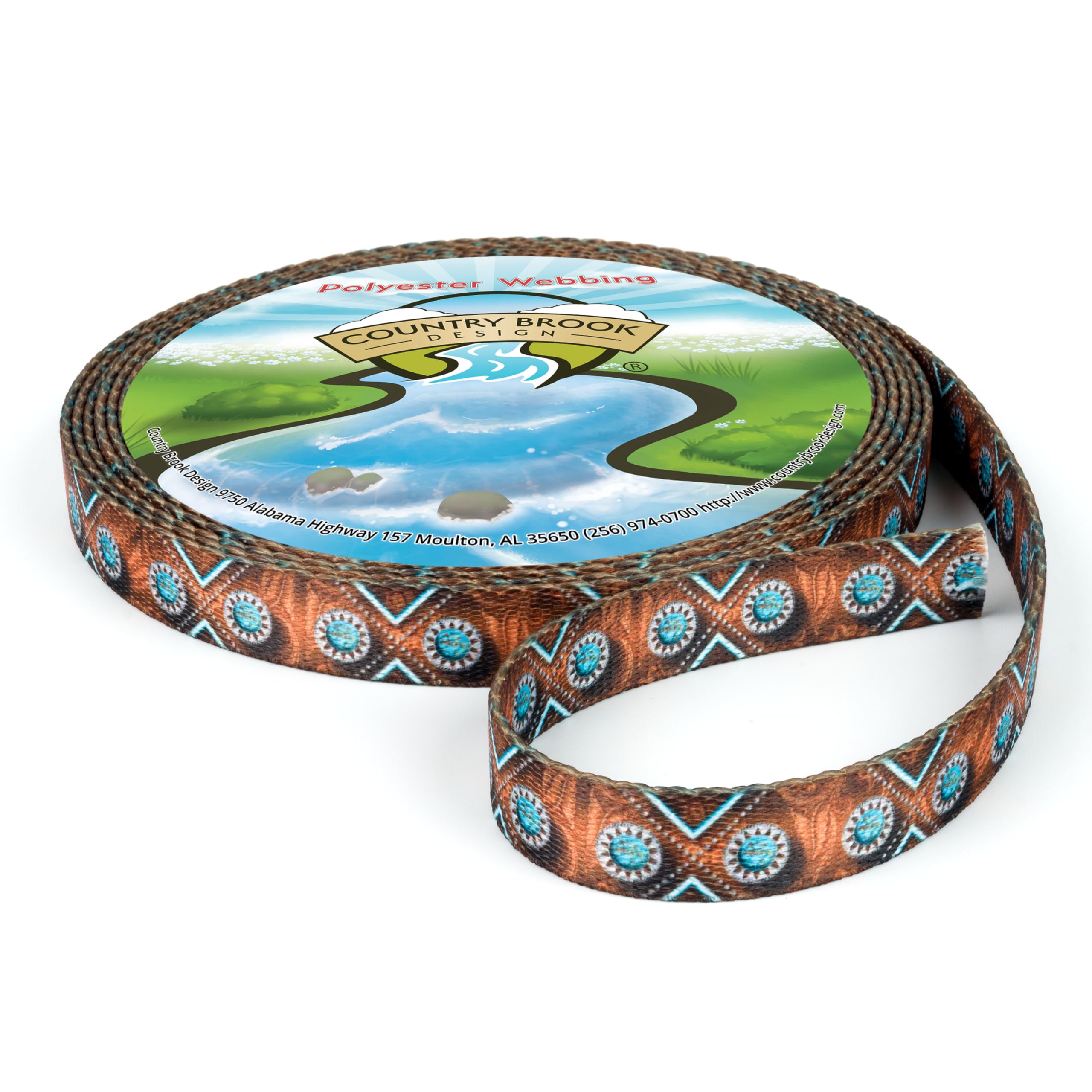 Country Brook Design - Durable Polyester Webbing for Saddles, Horse Tack & DIY Projects - Perfect for Equestrian Gear, Pet Collars & Outdoor Equipment