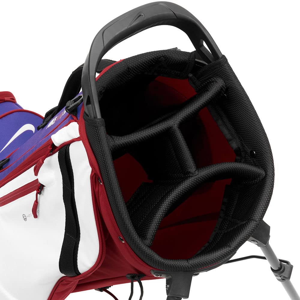 Nike Air Sport 2 Golf Bag - Lightweight Stand Bag with 5-Way Divider, Durable Water-Resistant Material (Red/Royal Blue) - Perfect for Golf Tournaments & Weekend Golfing
