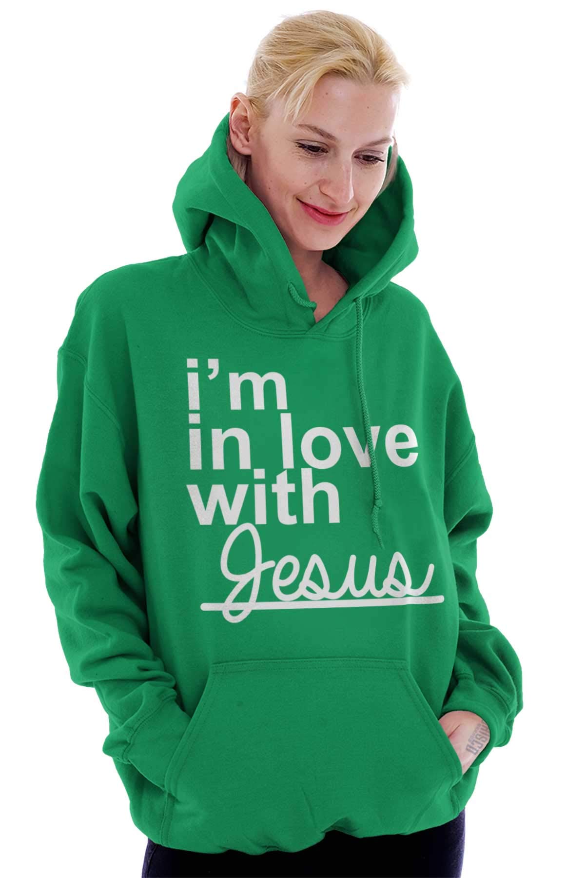 Women's Christian Hoodie Sweatshirt - 'I'm in Love With Jesus' Classic Teaze Pullover | Faith-Based Apparel for Church, Bible Study & Everyday Wear