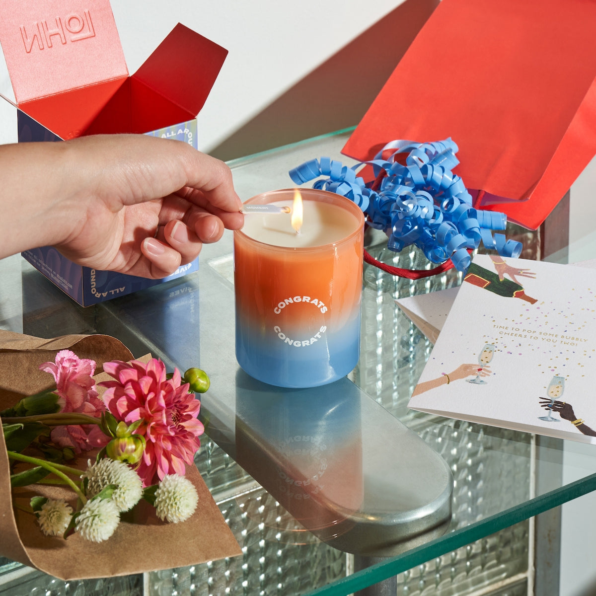 CONGRATS Candle - Grapefruit & Neroli Scented Soy Wax Candle for Celebrations, Gifts, and Home Decor | Perfect for Birthdays, Weddings, and Special Occasions