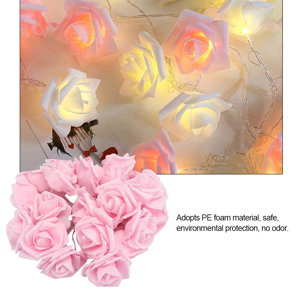 20LED Rose String Lights - 3M USB Powered Artificial Flower Fairy Lights for Valentine's Day, Wedding, Party & Home Decoration | Perfect for Bedroom, Garden, Patio and Romantic Ambiance