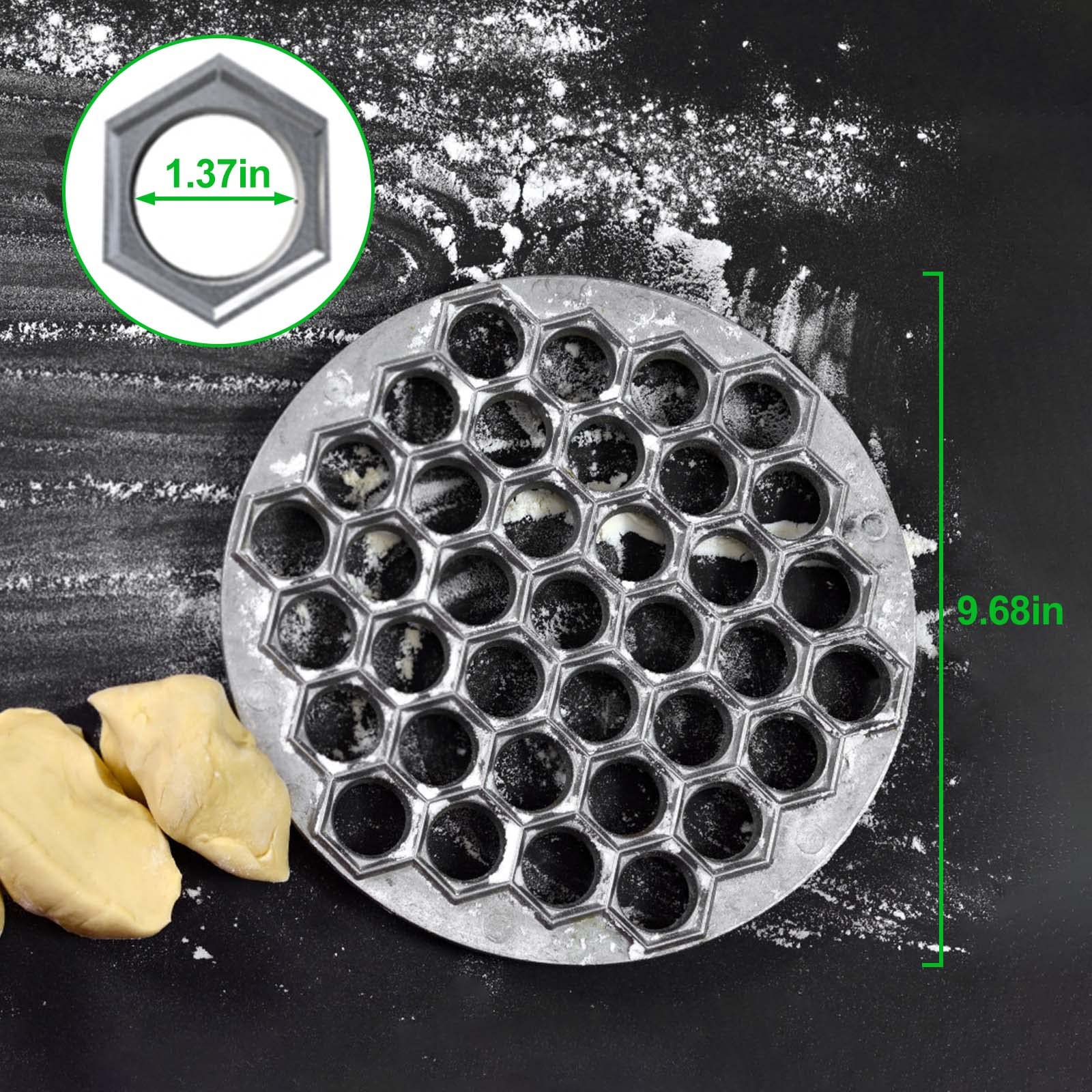 Russian Pelmeni & Dumpling Maker - Stainless Steel Mold for Siberian Style Meat Dumplings & Ravioli - Perfect for Homemade Dumplings, Pierogi, and Pasta Making