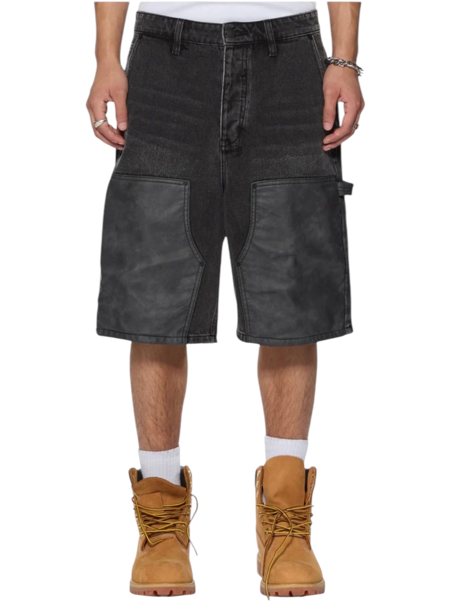 Ksubi Maxx Operator Short Torqued Black - Stylish Men's Denim Shorts for Summer & Casual Wear | Perfect for Beach, Streetwear & Outdoor Activities
