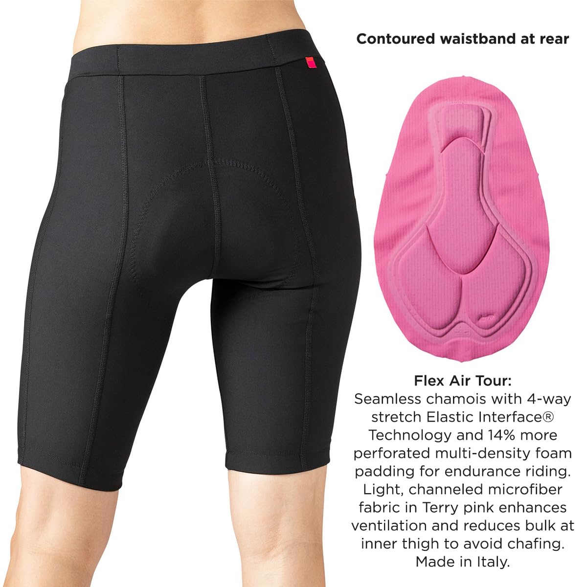 Women's Terry Touring Bike Shorts - 10 Inch Padded Long Inseam Cycling Shorts with Compression, Pockets & Leg Grippers | Perfect for Road Biking, Spinning & Outdoor Cycling