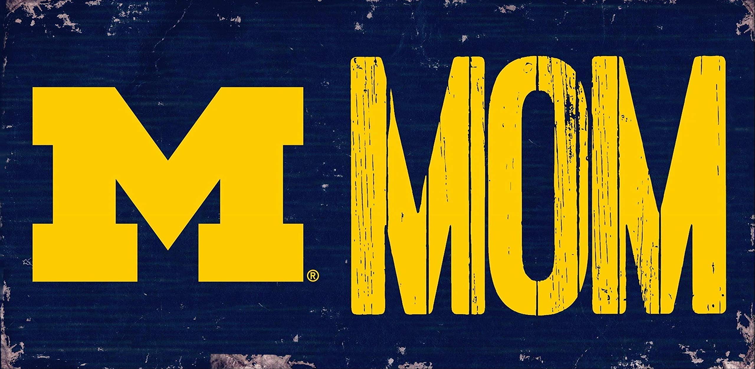 Fan Creations NCAA Mom Wood Sign - Michigan Wolverines Team Spirit Home Decor for Game Day & College Dorm Room