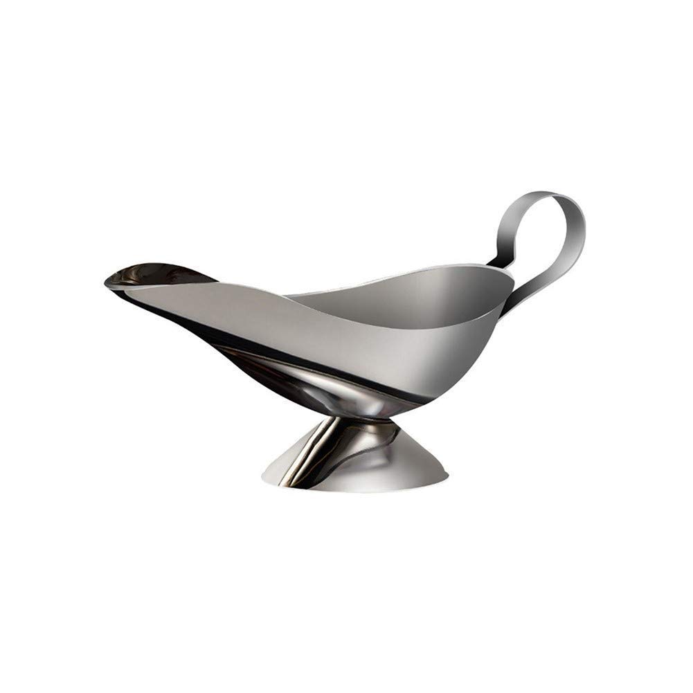 Premium Stainless Steel Gravy Boat Set (3oz-8oz) - Elegant Sauce Container for Beefsteak, Gravy & Dressing - Perfect for Thanksgiving, Dinner Parties & Fine Dining (Color: Large)