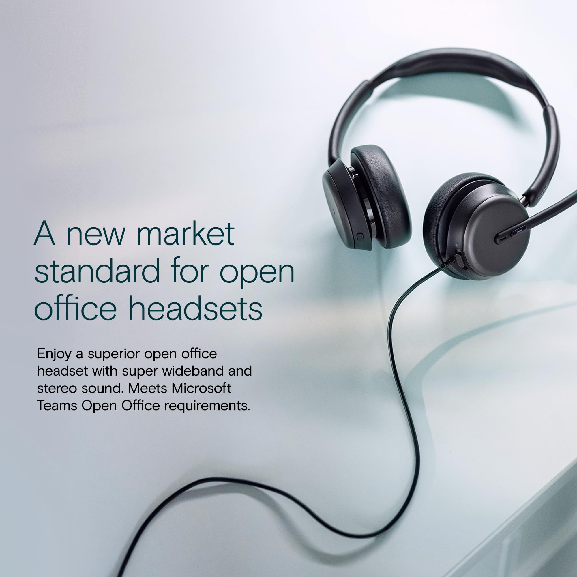 EPOS IMPACT 860T Dual-Sided USB-C & USB-A Wired Headset with Noise Cancelling Microphone - Microsoft Teams Certified, Super Wideband Audio, Comfortable Over-Ear Design for Business Calls, Remote Work & Home Office Professionals | Perfect for Video Conferencing, Online Meetings & Customer Support