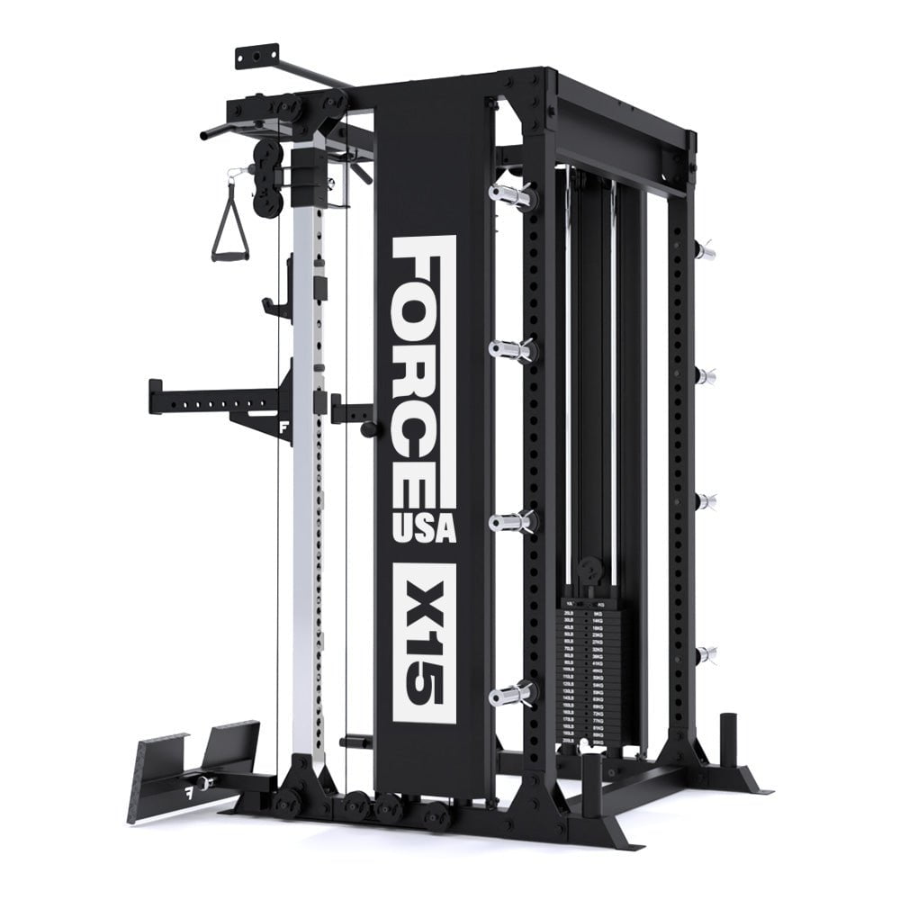 Force USA X15 All-In-One Home Gym Equipment - Strength Training & Full Body Workout Machine for Home Fitness, Weight Lifting & Muscle Building - Perfect for Small Spaces & Home Gym Setup