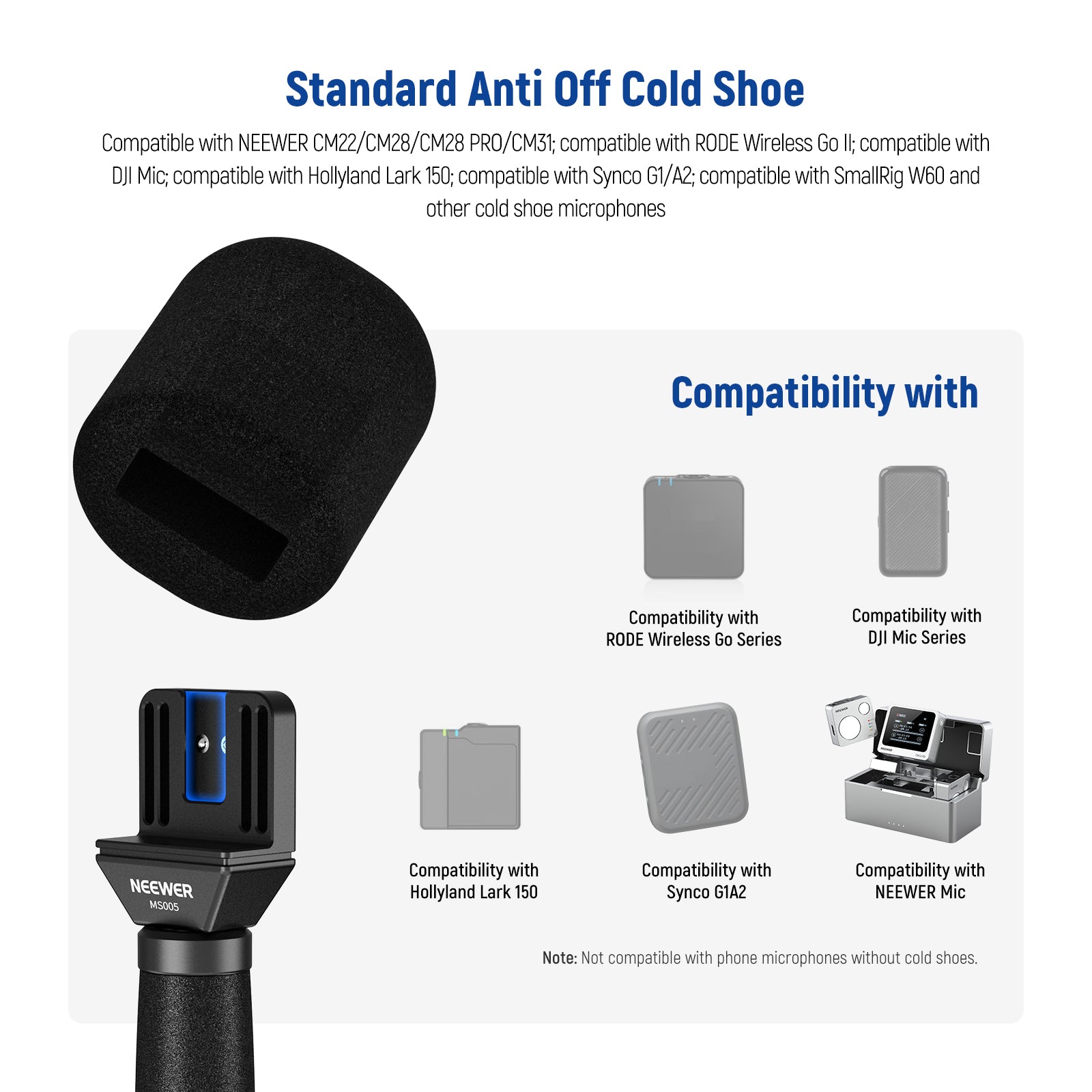 NEEWER MS005 13/33cm Telescopic Lavalier Microphone Handheld - Professional Clip-on Mic for Interviews, Vlogging & Live Streaming - Compatible with Smartphones, Cameras & Recorders