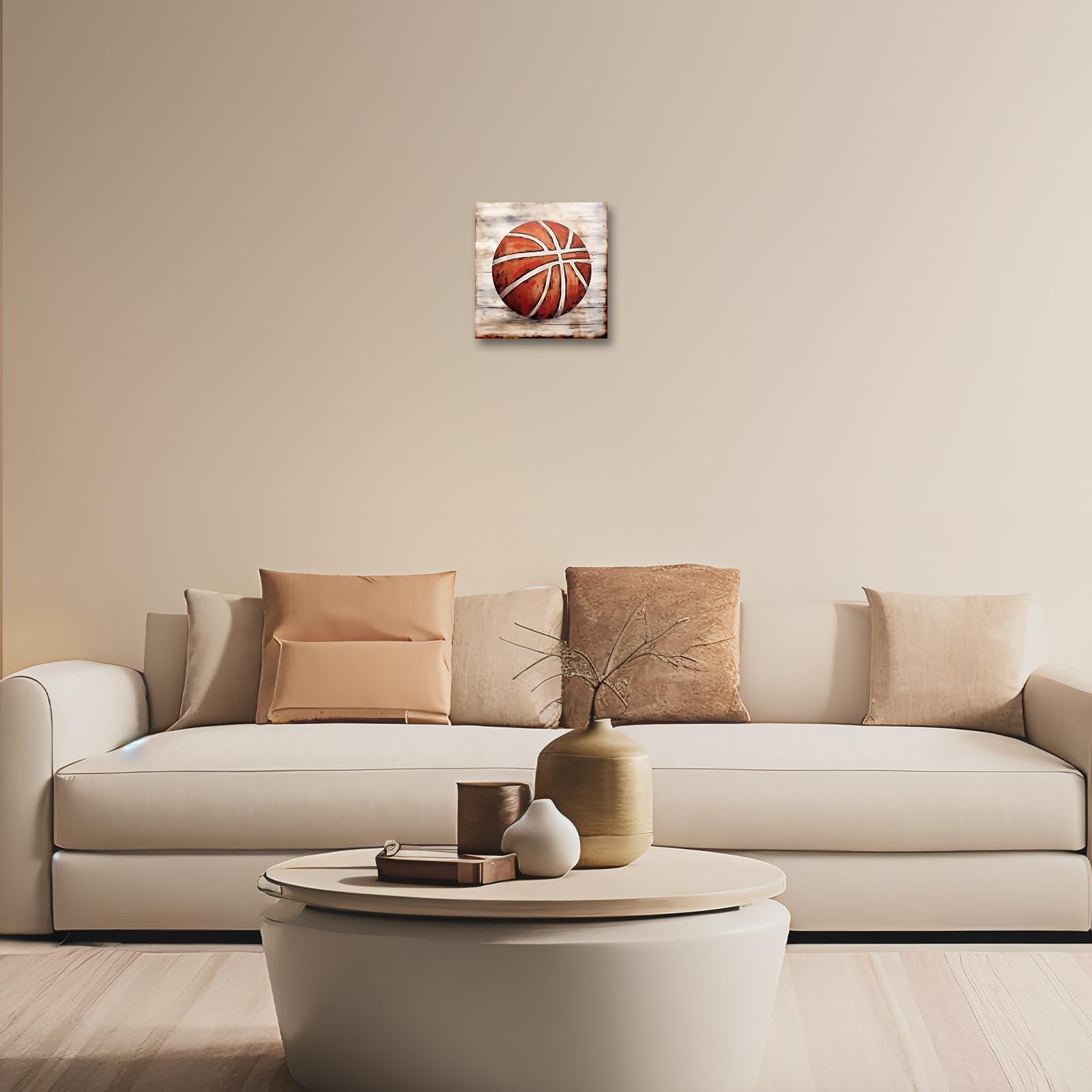 Basketball Wall Art Prints - Inspirational Sports Canvas Posters for Boys Room, Bedroom, Living Room, Gym & Office Decor - 24x24 Inch - Perfect for Basketball Lovers & Sports Themed Spaces