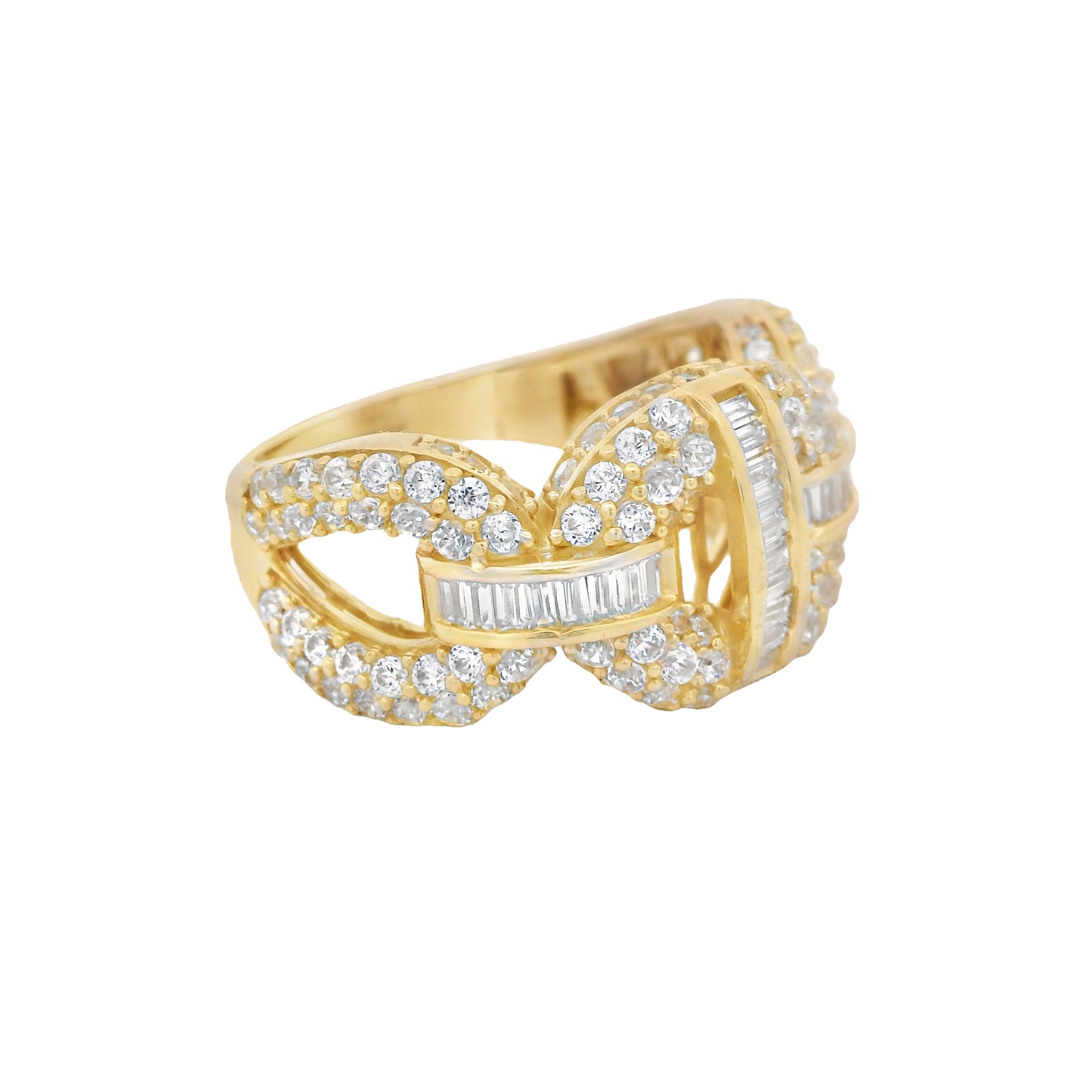 14K Gold CZ Baguette Engagement Ring - Alternative to Diamond - JTJ™ for Wedding, Proposal & Anniversary Gifts