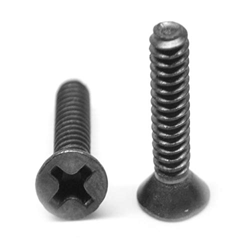 M4 x 0.70 x 14mm Coarse Thread DIN 965 ISO 7046 Phillips Flat Head Machine Screws - Low Carbon Steel Black Oxide (2500 Pack) - Ideal for Industrial Machinery, Automotive Assembly & DIY Projects