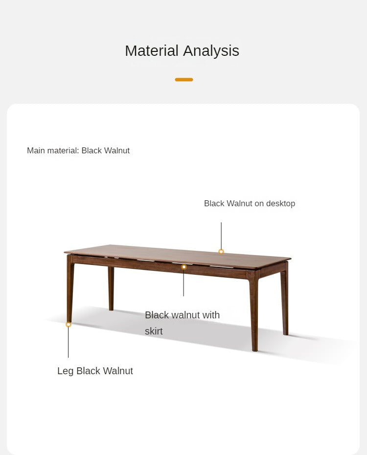 Premium Black Walnut & Ash Solid Wood Office Desk - Long Executive Work Table for Home & Business Use - Perfect for Modern Workspaces, Study Rooms & Office Decor