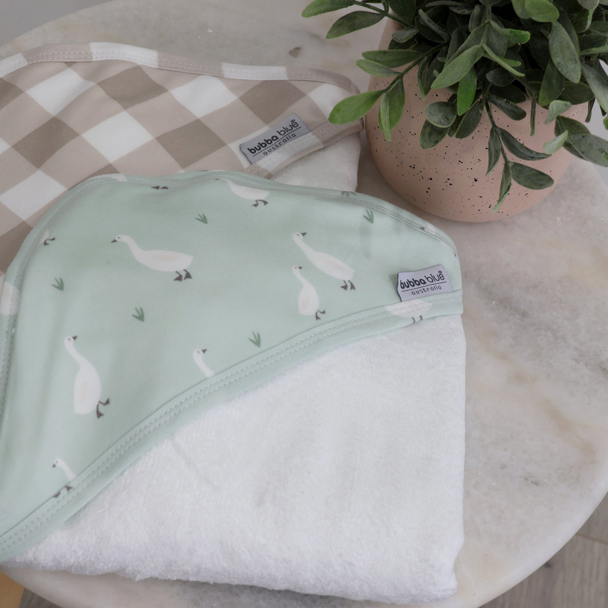 2-Pack Hooded Towel Set - Soft & Absorbent Olive/Taupe Bath Towels for Babies & Kids | Perfect for Bath Time, Swimming & Beach Outings