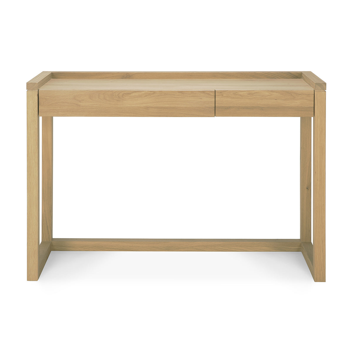 2 Drawer Wooden Desk with Frame - Modern Home Office Furniture for Study, Work & Writing | Space-Saving Design for Small Rooms & Apartments