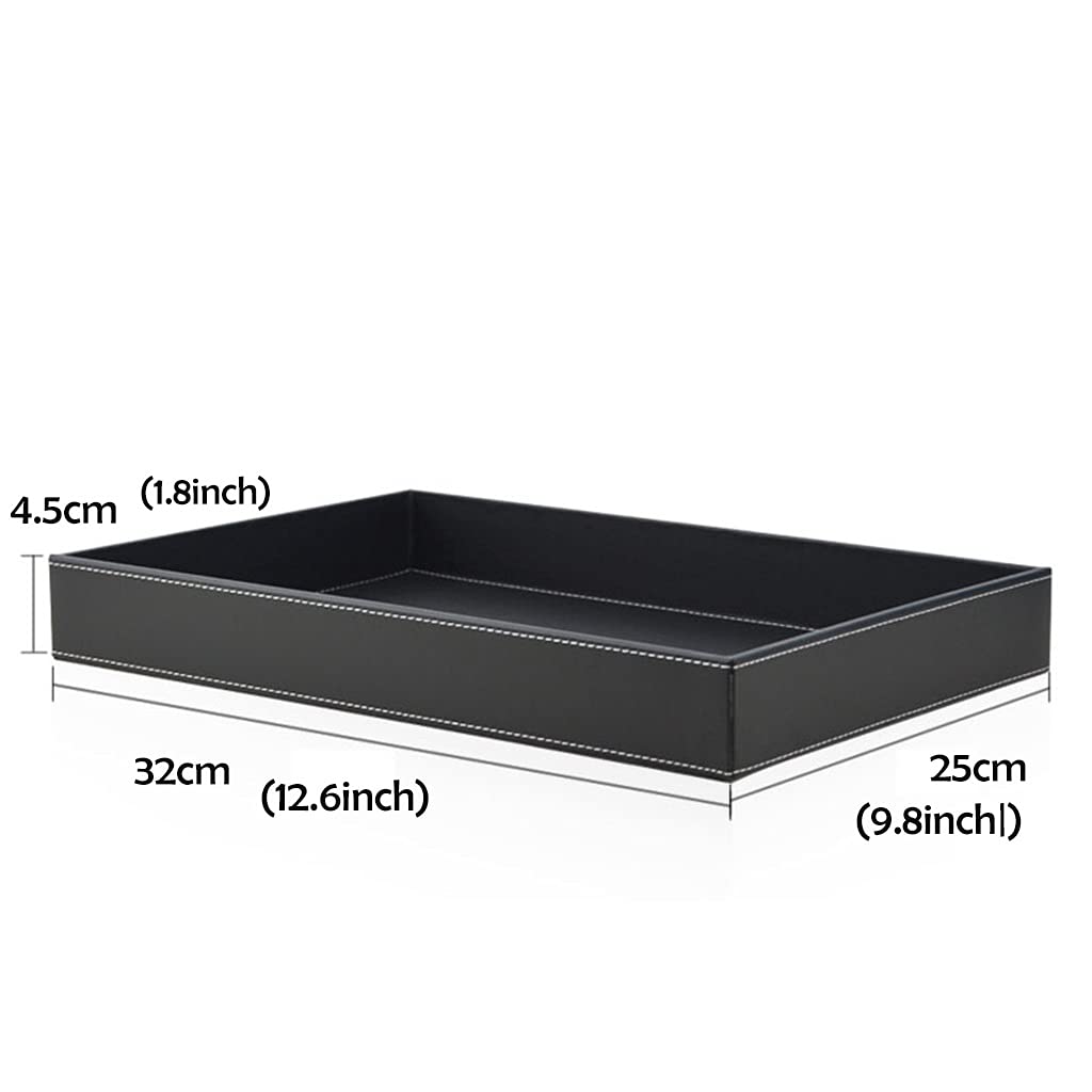 Premium Leather Tray Organizer - Stylish Desk & Vanity Storage for Keys, Wallets, Phones | Decorative Catchall Tray for Nightstand, Dresser & Office Organization | Perfect Gift for Home & Office Use