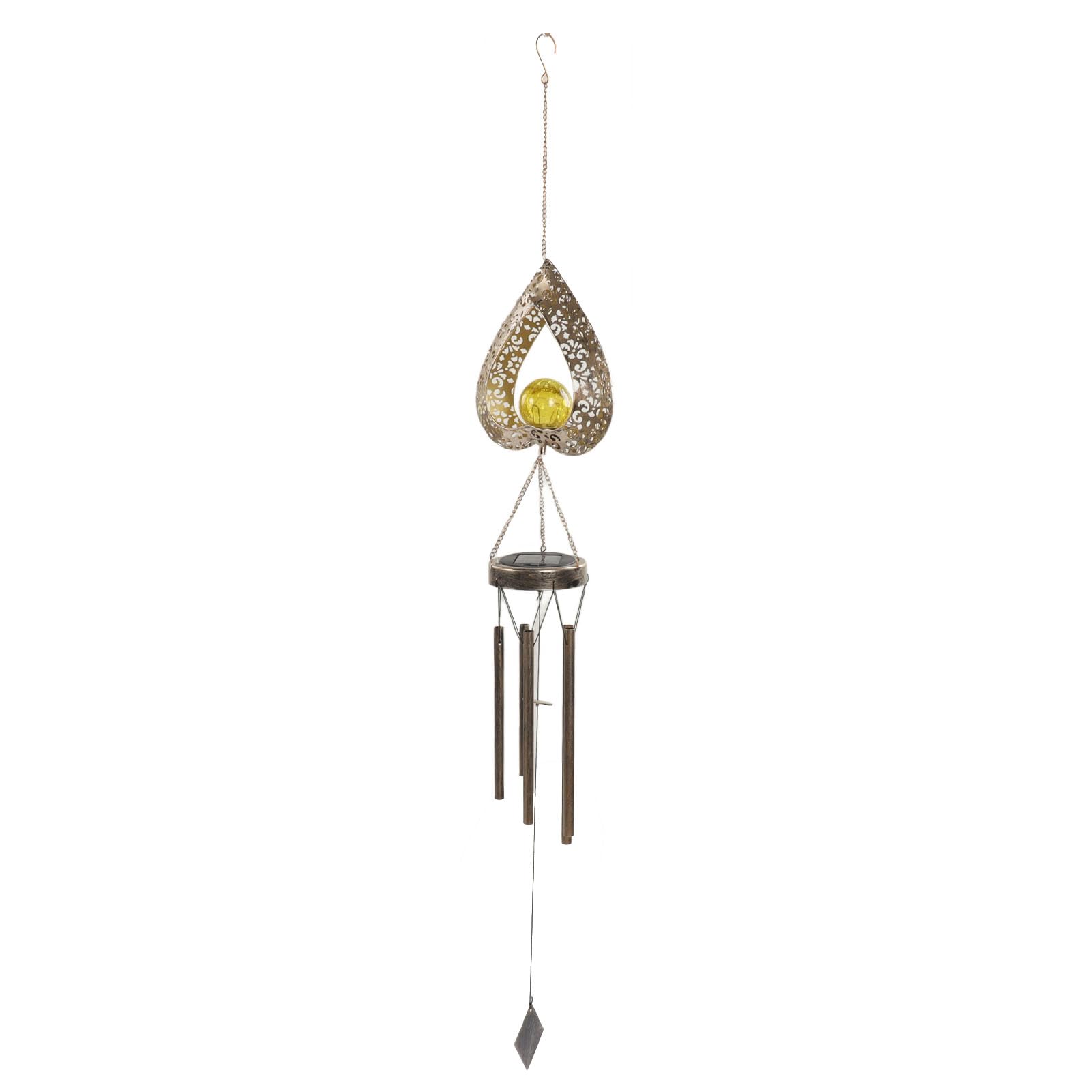 Solar Powered Wind Chimes with LED Lights - Waterproof Metal Outdoor Wind Chimes for Garden, Patio & Yard Decor - Perfect for Evening Ambiance & Relaxation