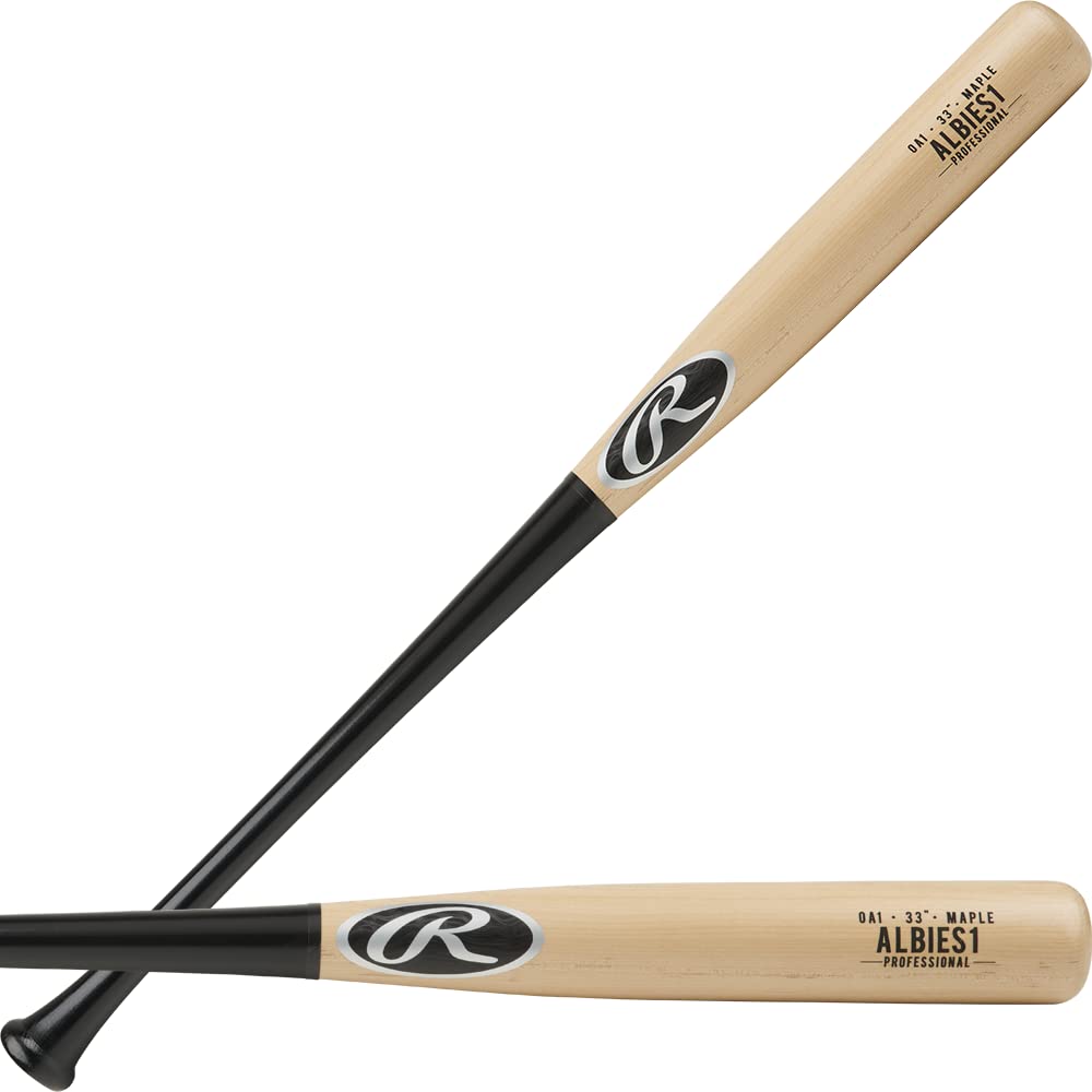 Rawlings PRO Preferred Maple Wood Baseball Bat - Gameday Profile (Trout, Harper, Machado, Albies) | Professional Grade Maple Wood Bat for Baseball Players | Perfect for Games, Practice & Training