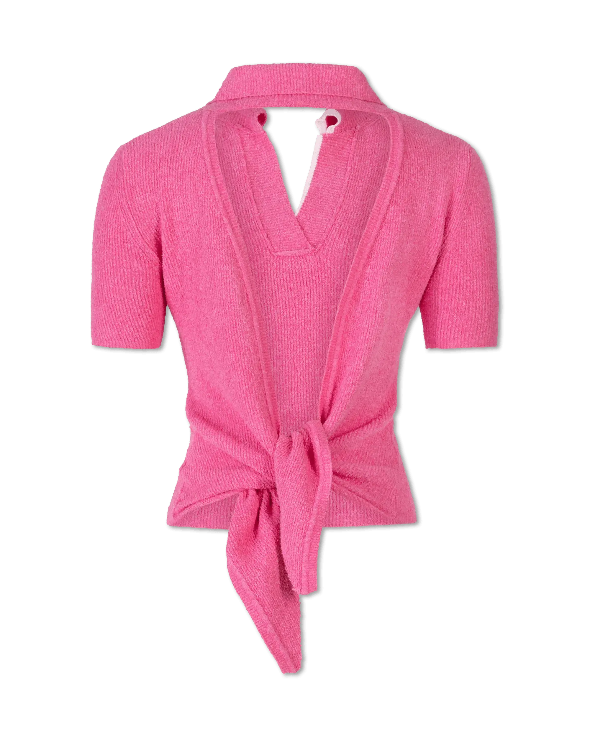 Bagnu Back Tie Polo Shirt for Women - Stylish & Comfortable Knit Top for Casual Wear, Office, and Outings