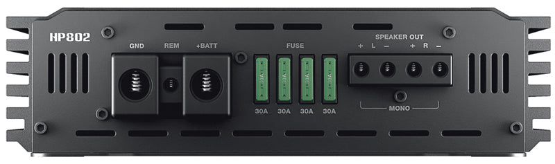 Hertz HP 802 SPL Show D Class Stereo Amplifier with Crossover - High Power Car Audio System for Bass Boost & Clear Sound - Perfect for Car Audio Competitions & Custom Installations