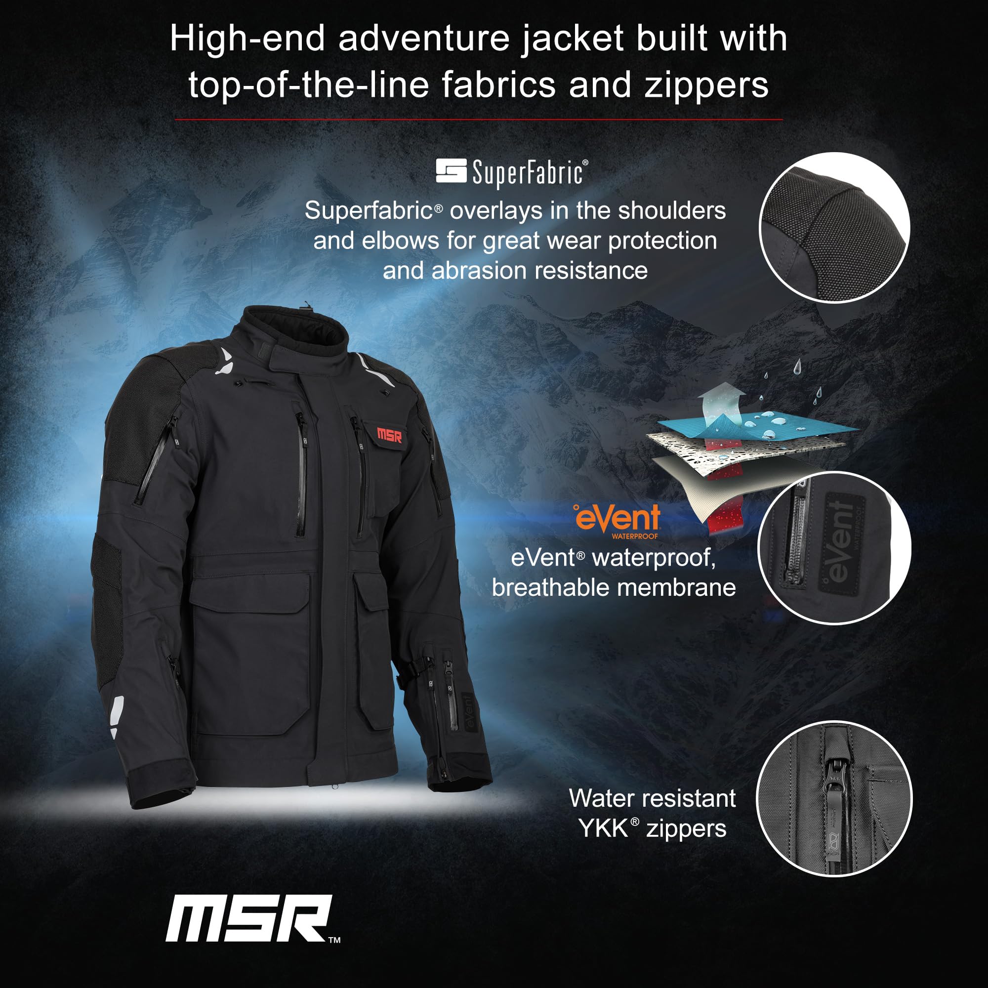 MSR Xplorer ADV Jacket - Lightweight Waterproof Hiking Jacket for Men & Women - Windproof Outdoor Gear for Camping, Backpacking & Mountaineering
